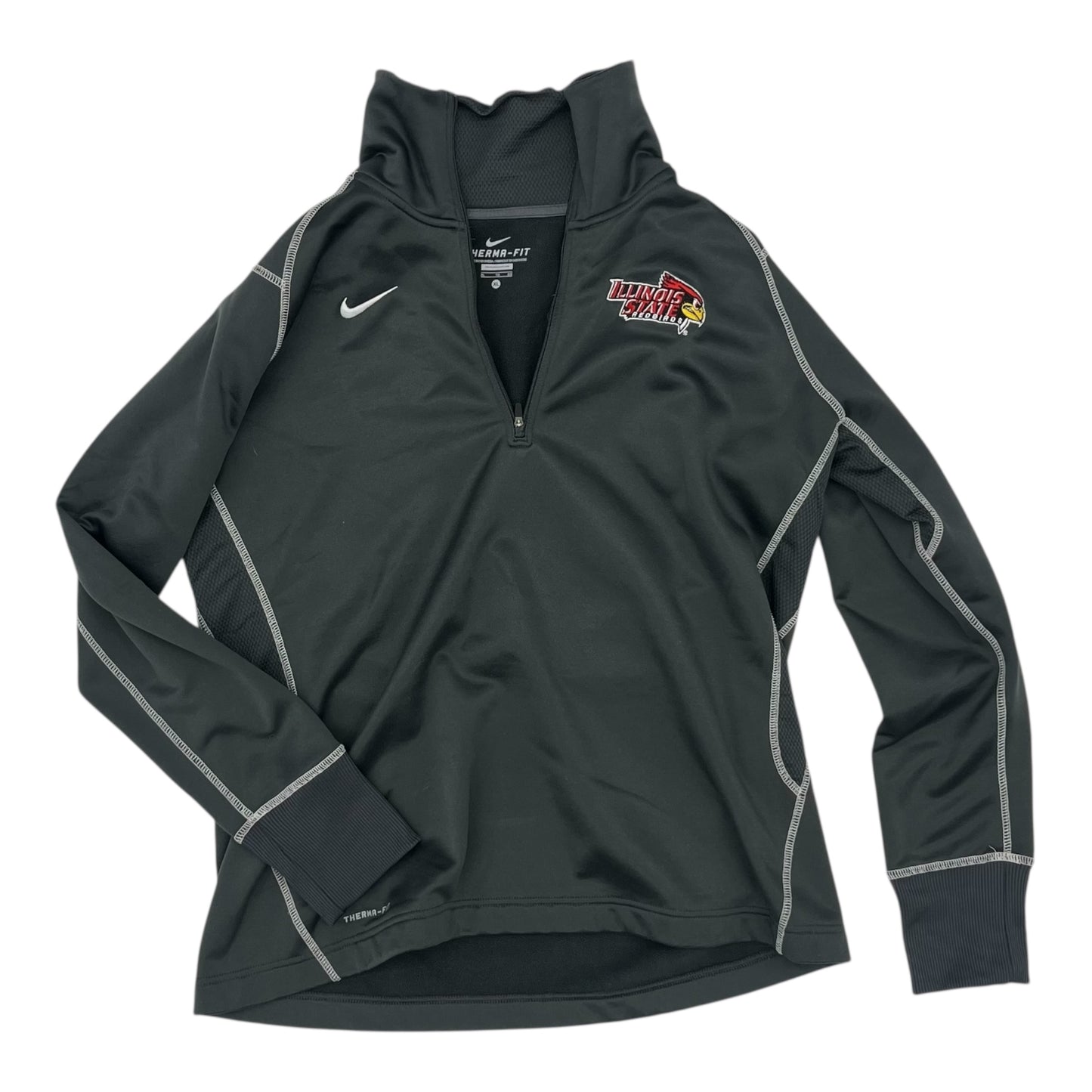 Athletic Top Ls Collar By Nike In Grey, Size:Xl