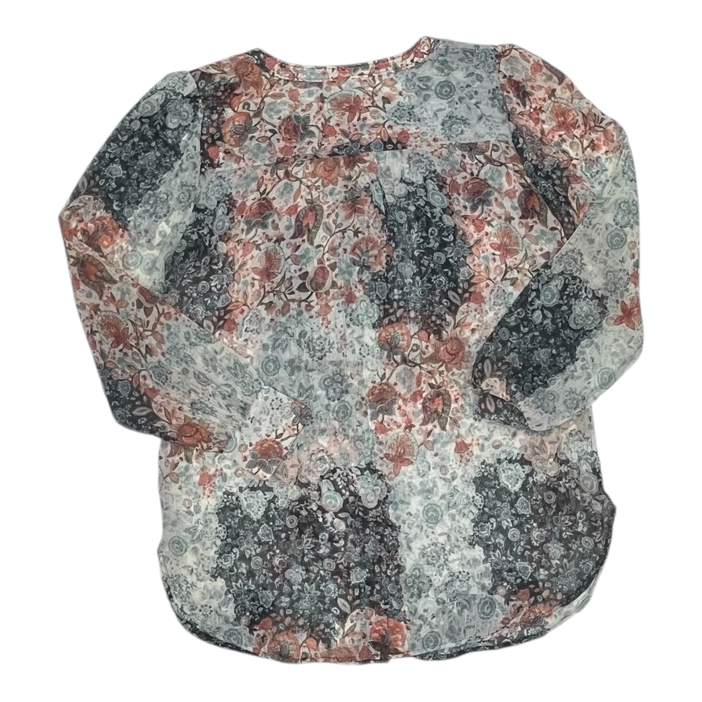 Blouse Ls By Loft In Blue, Size:S