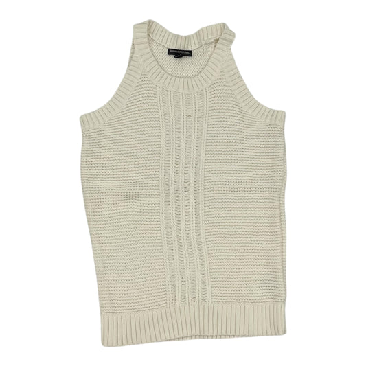 Vest Sweater By Banana Republic In Cream, Size:L