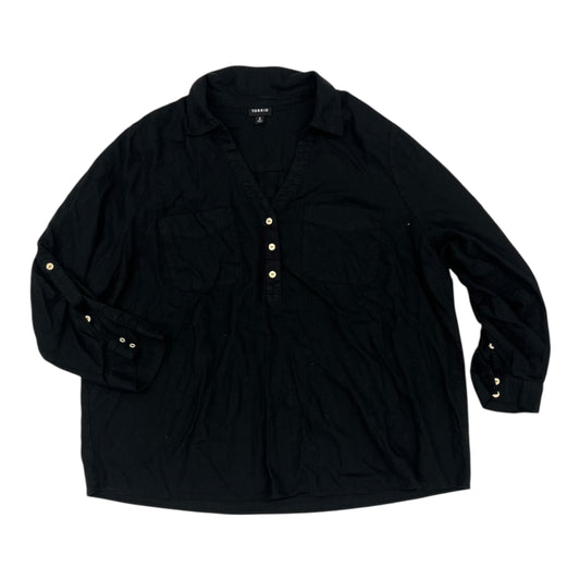 Blouse Ls By Torrid In Black, Size:2X