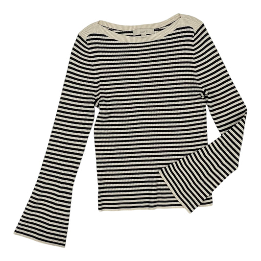 Sweater By Loft In Black & Cream, Size:L