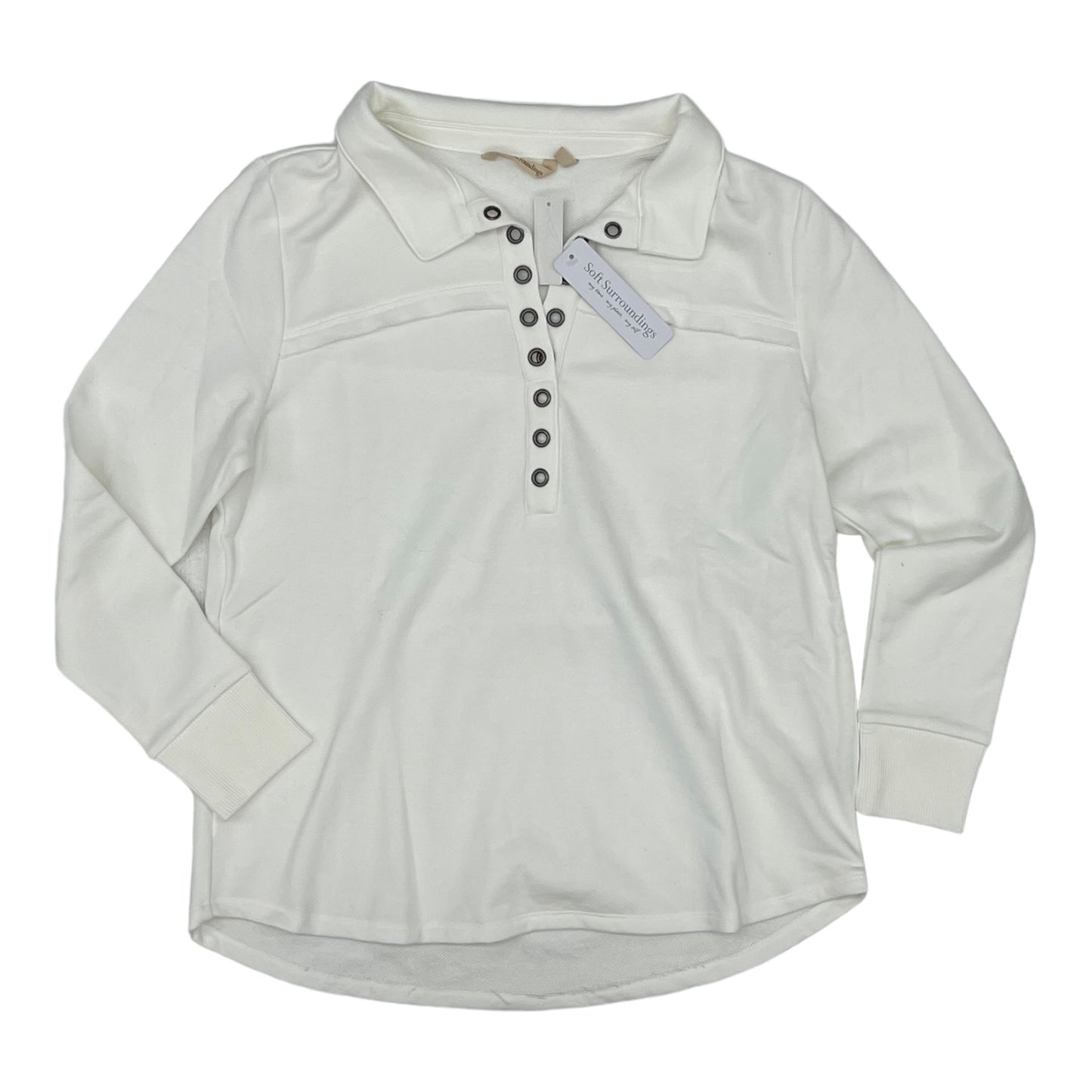 WHITE SWEATSHIRT COLLAR by SOFT SURROUNDINGS Size:L