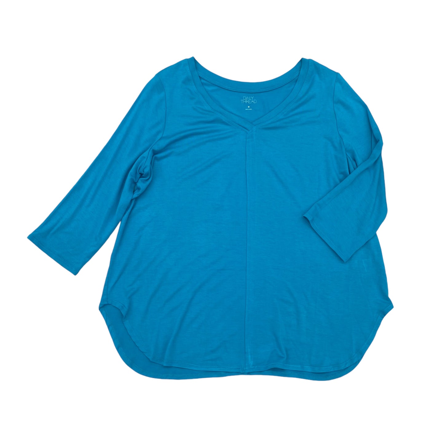 Top 3/4 Sleeve By Clothes Mentor In Blue, Size:M