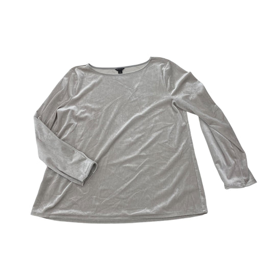 Top Ls By Ann Taylor In Grey, Size:M