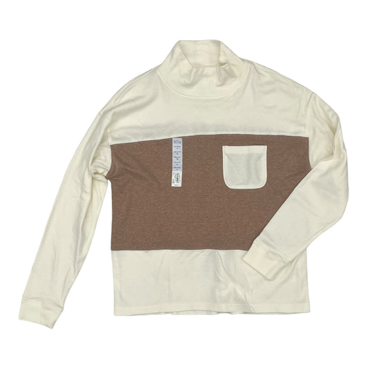 Top Ls By Croft And Barrow In Tan & White, Size:M