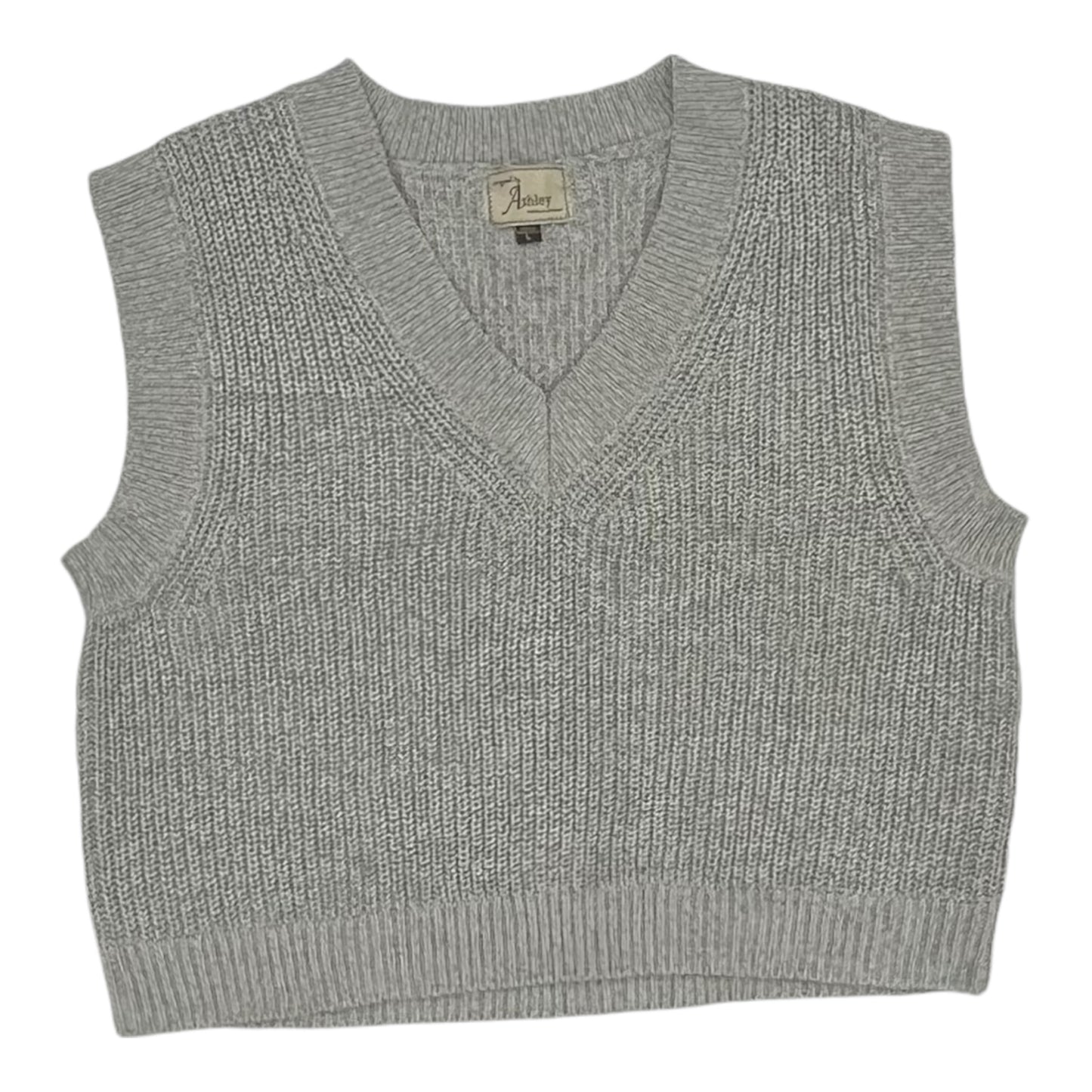 Vest Sweater By Clothes Mentor In Grey, Size:L