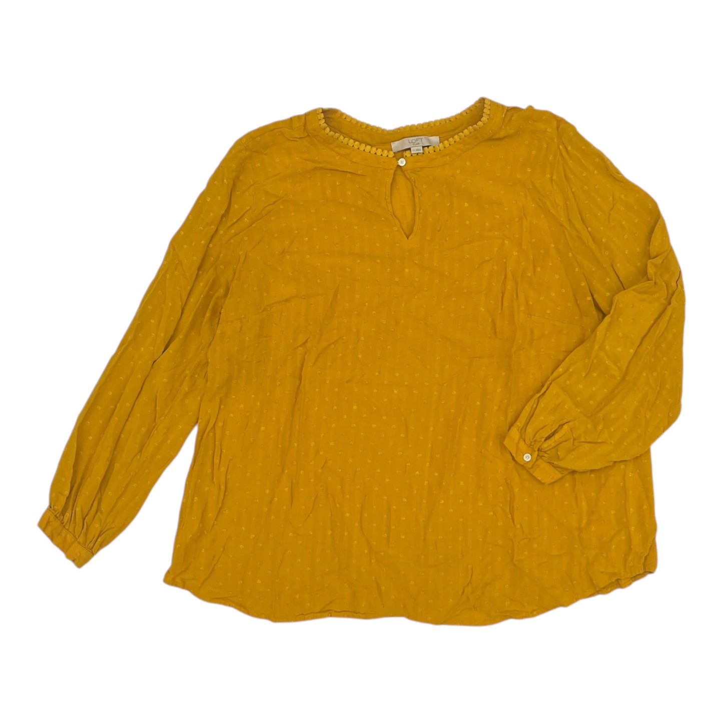 Top Ls By Loft In Yellow, Size:3X