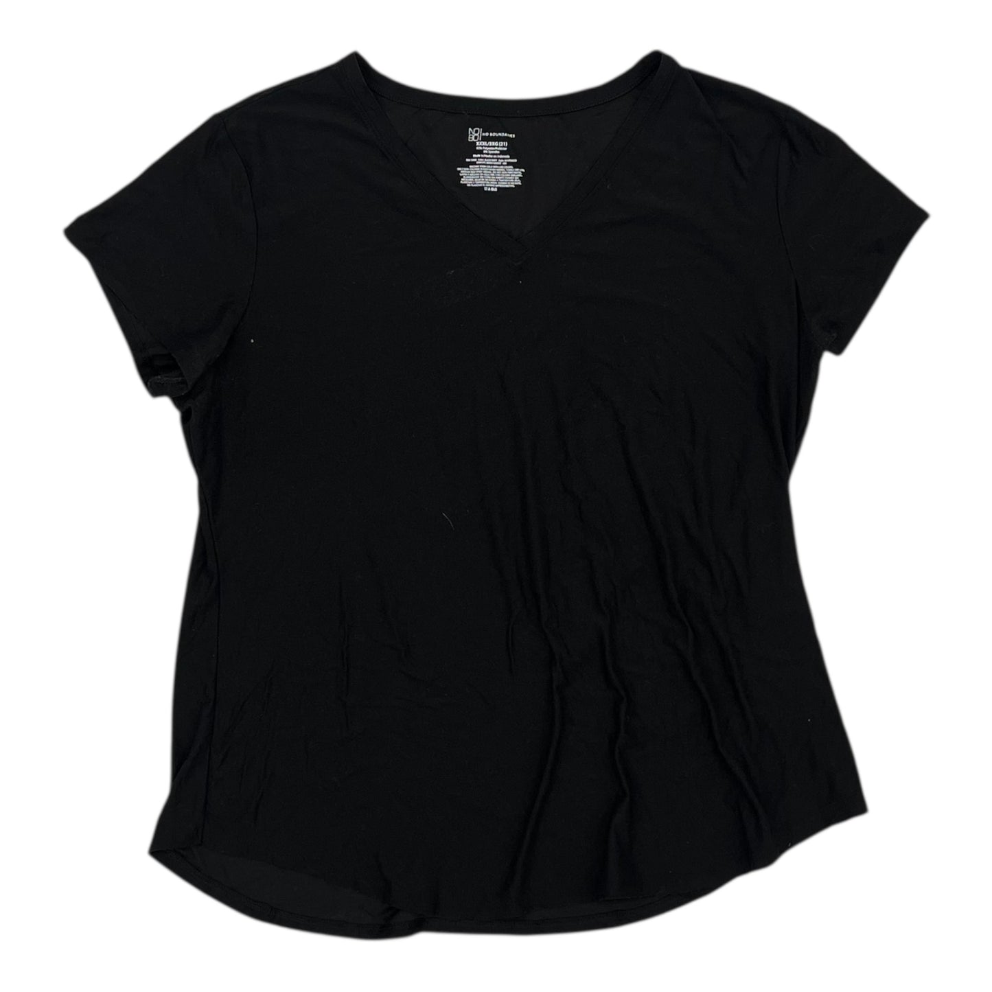 Top Ss Basic By No Boundaries In Black, Size:3X