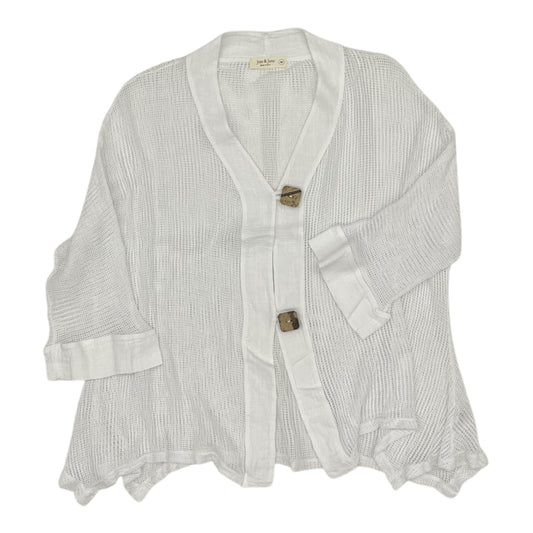 Cardigan By Jess And Jane In White, Size:M