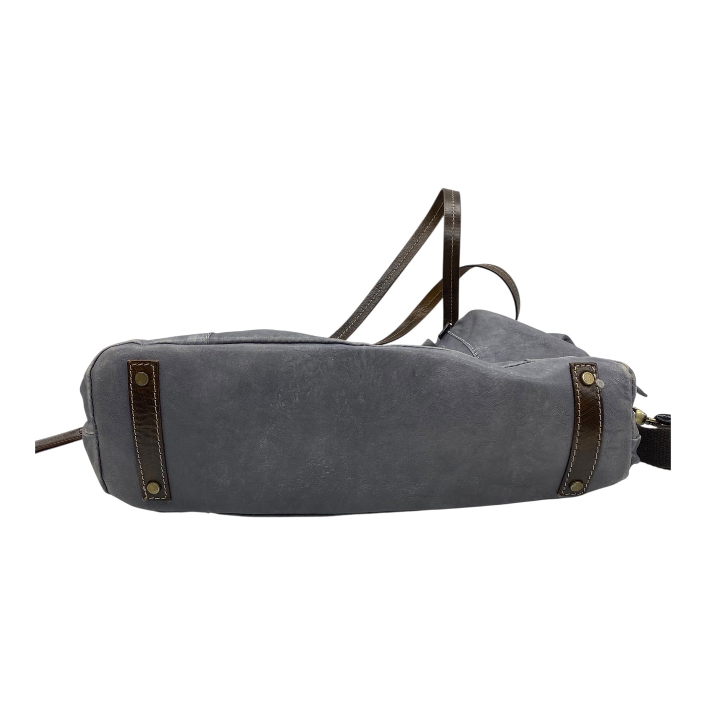 Handbag Leather By Cmc In Grey, Size:Medium