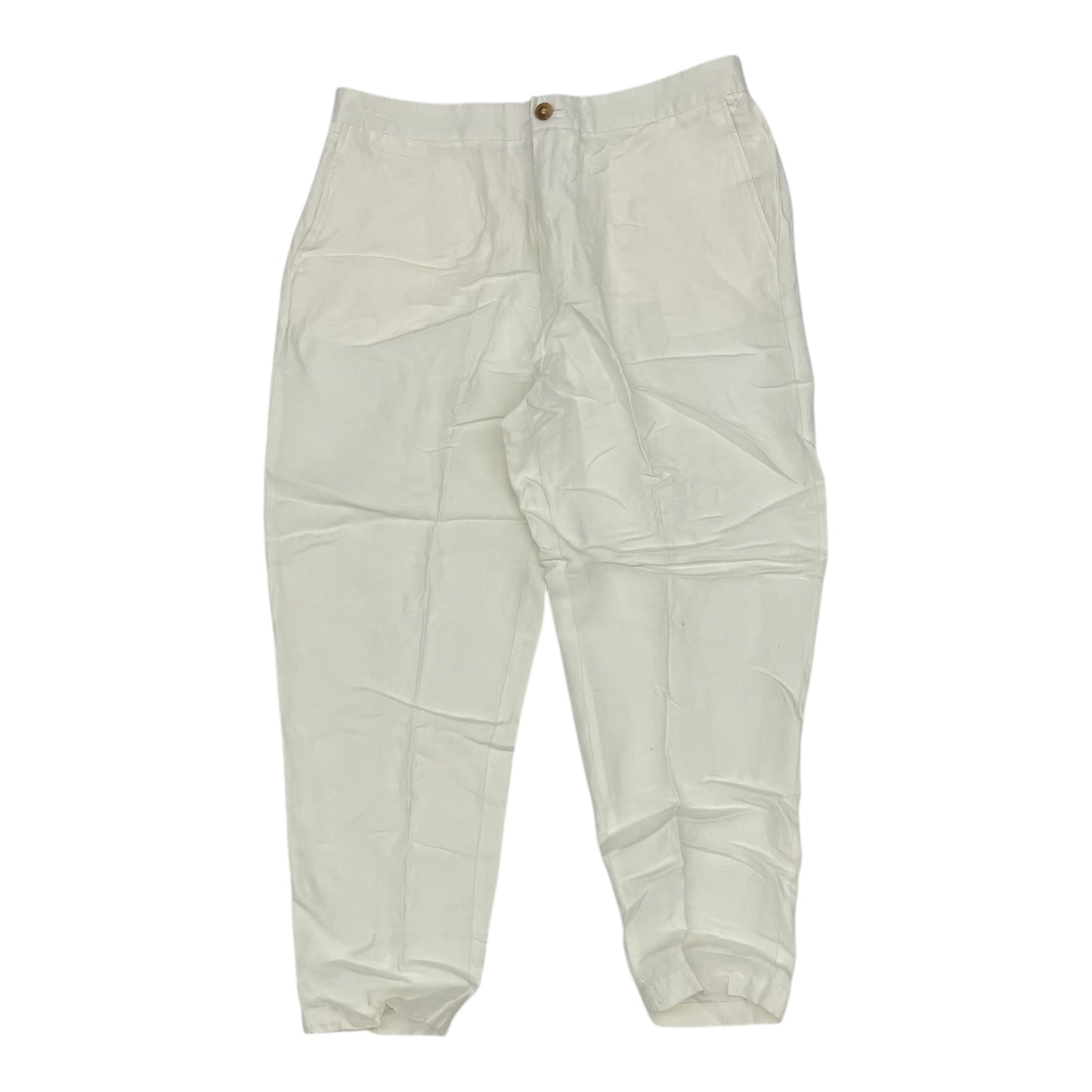 Pants Designer By Halston In Cream, Size:Xl