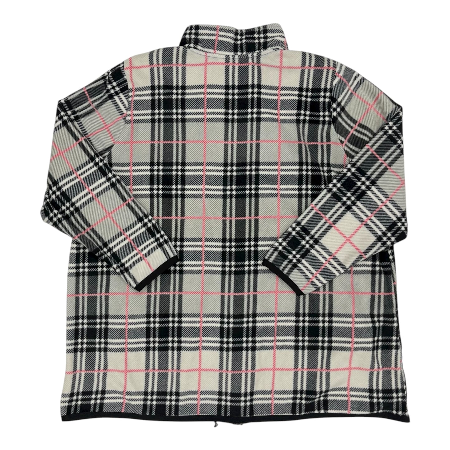 Jacket Fleece By Woman Within In Grey & Pink, Size:4X