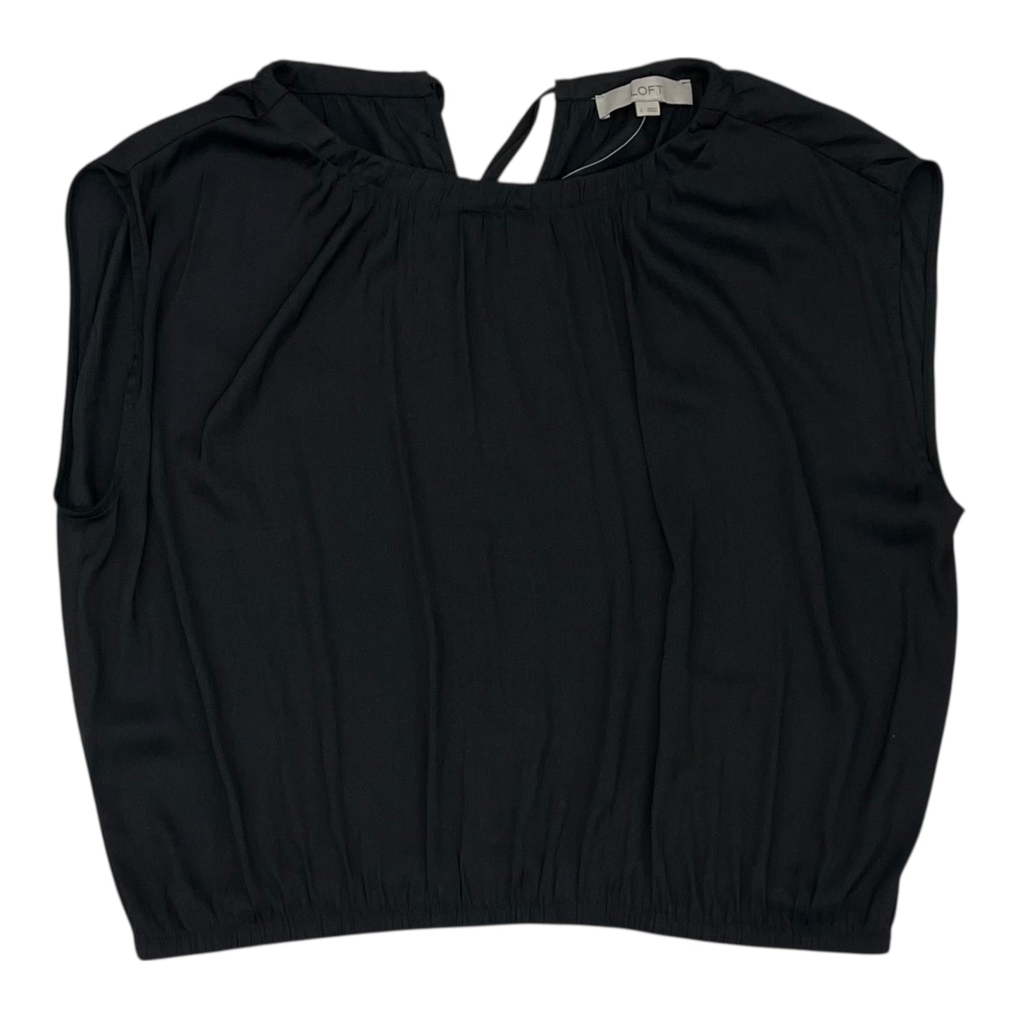 Blouse Ss By Loft In Black, Size:L