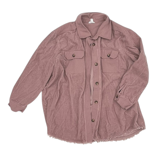 Jacket Shirt By Tribal In Pink, Size:3X