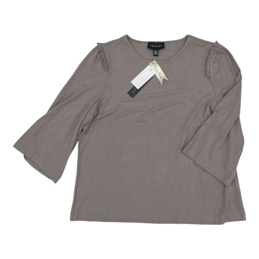 Top 3/4 Sleeve By Premise In Grey, Size:L