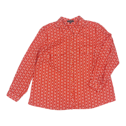 Top Ls By Notations In Orange, Size:2X