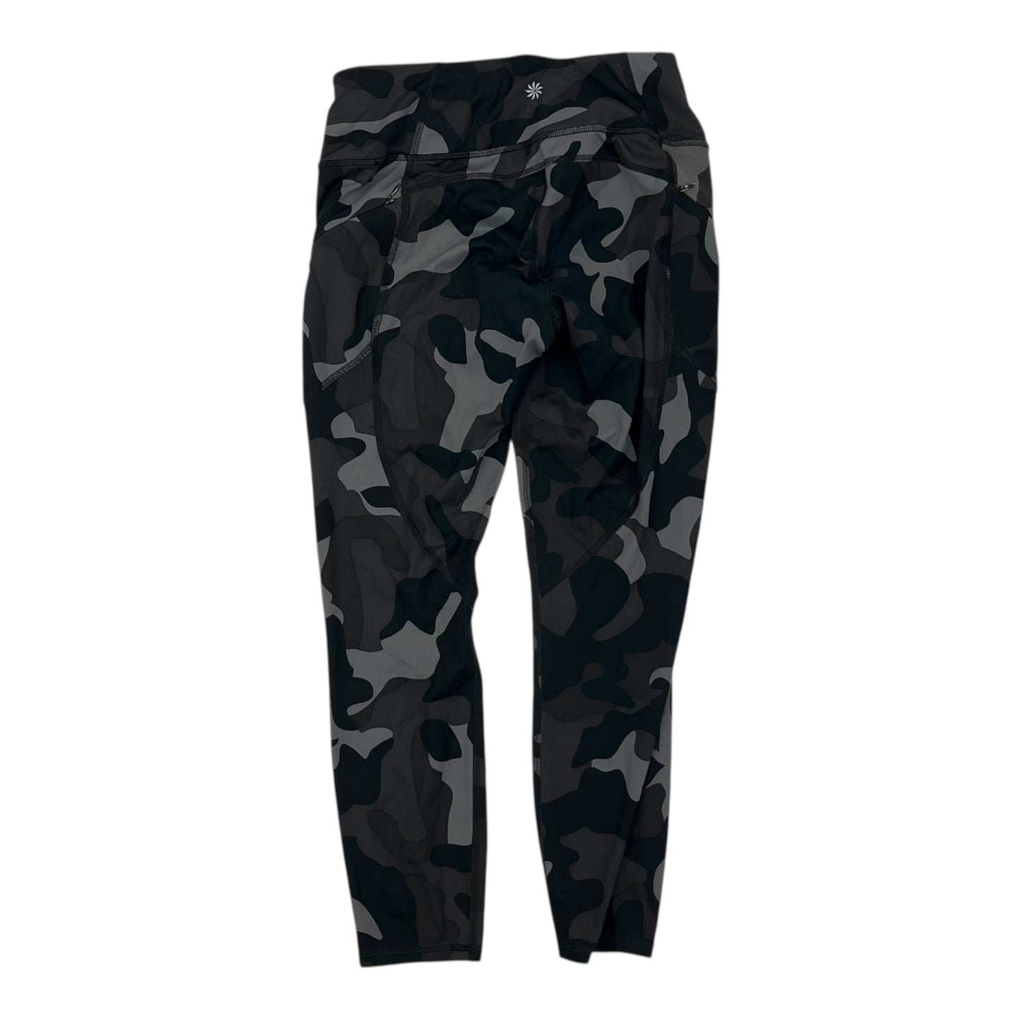 Athletic Leggings Capris By Athleta In grey camo, Size:M