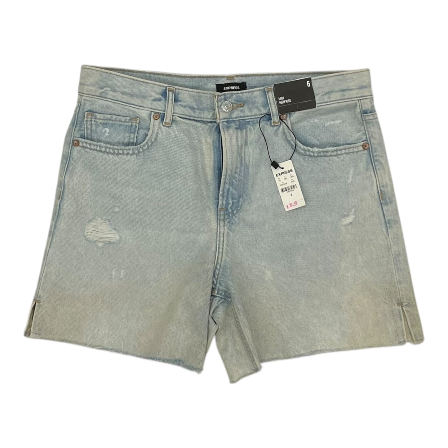 Shorts By Express In Blue Denim, Size:6