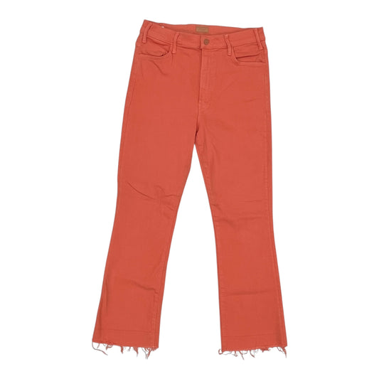 Jeans Straight By Mother In Orange Denim, Size:12