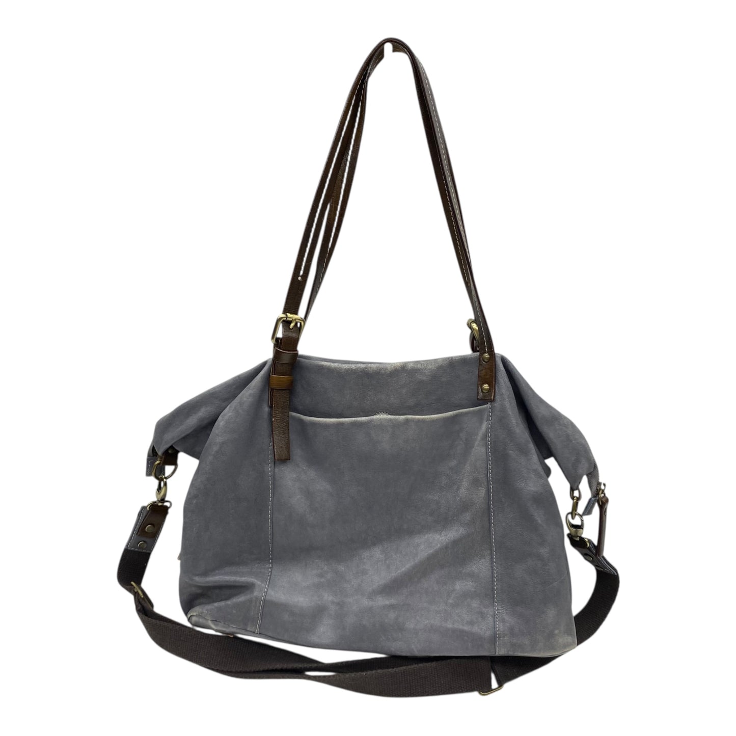 Handbag Leather By Cmc In Grey, Size:Medium