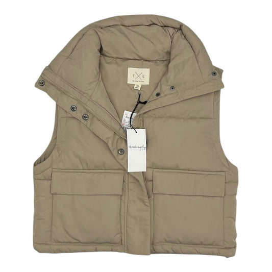 Vest Puffer & Quilted By Thread And Supply In Tan, Size:Xs