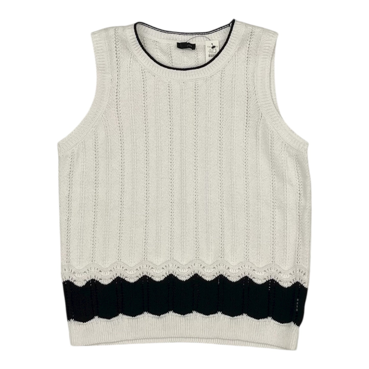 Vest Sweater By Talbots In White, Size:M