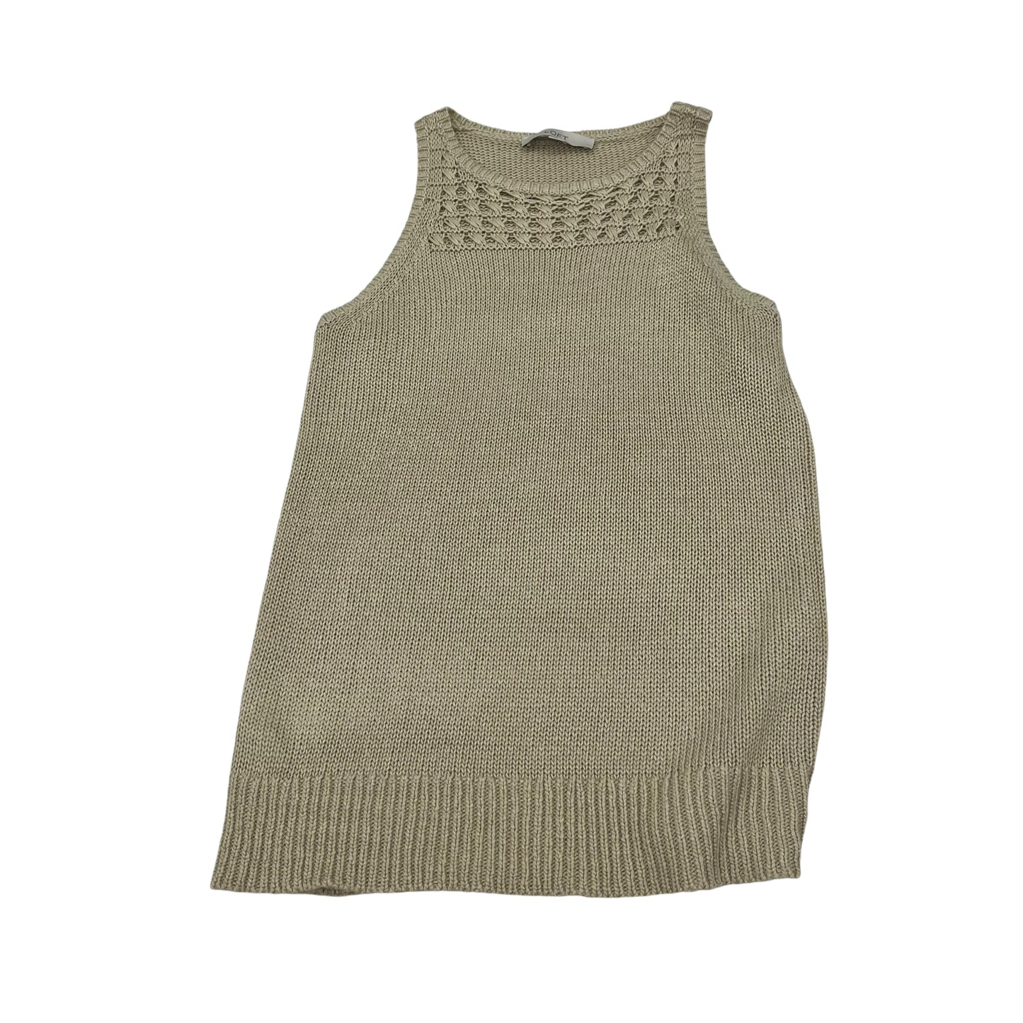 VEST SWEATER By LOFT In TAN, Size:M