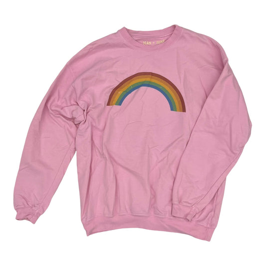 Sweatshirt Crewneck By Clothes Mentor In Pink, Size:L