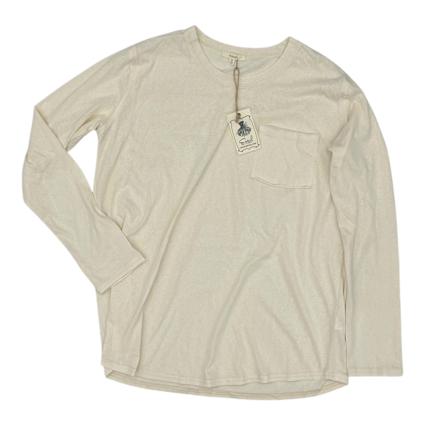 Top Ls By Easel In Cream, Size:M