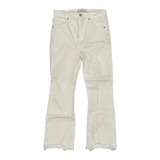 Jeans Flared By Abercrombie And Fitch In White, Size:4