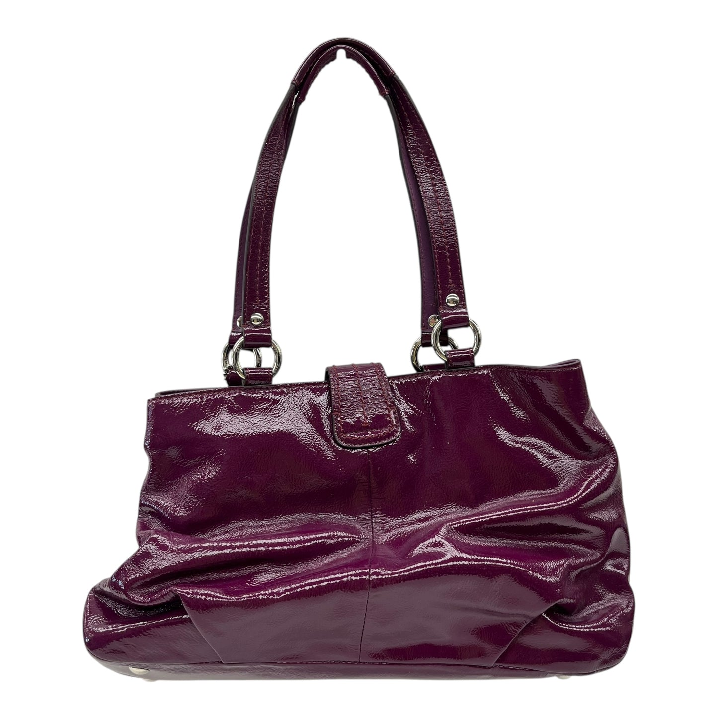 Handbag Designer By Coach In Purple, Size:Medium