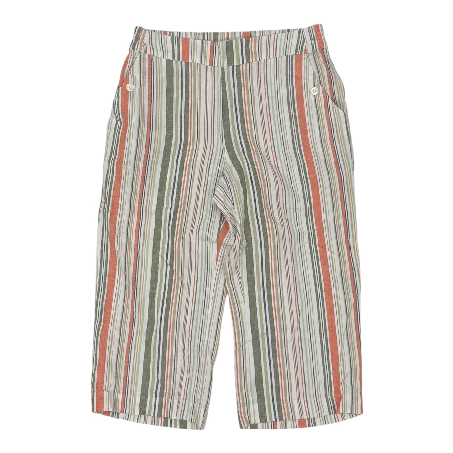 Pants Cropped By Croft And Barrow In Striped Pattern, Size:S