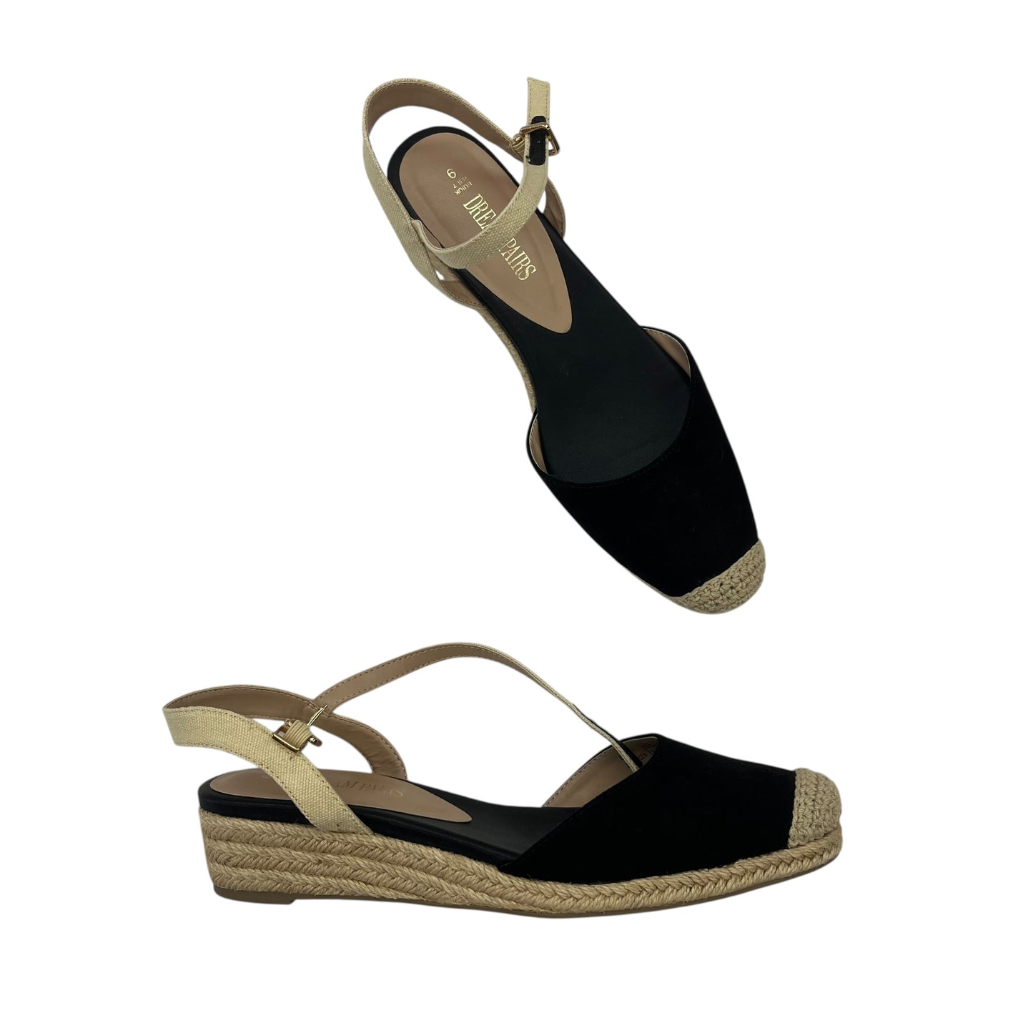 Shoes Heels Wedge By Clothes Mentor In Black, Size:9
