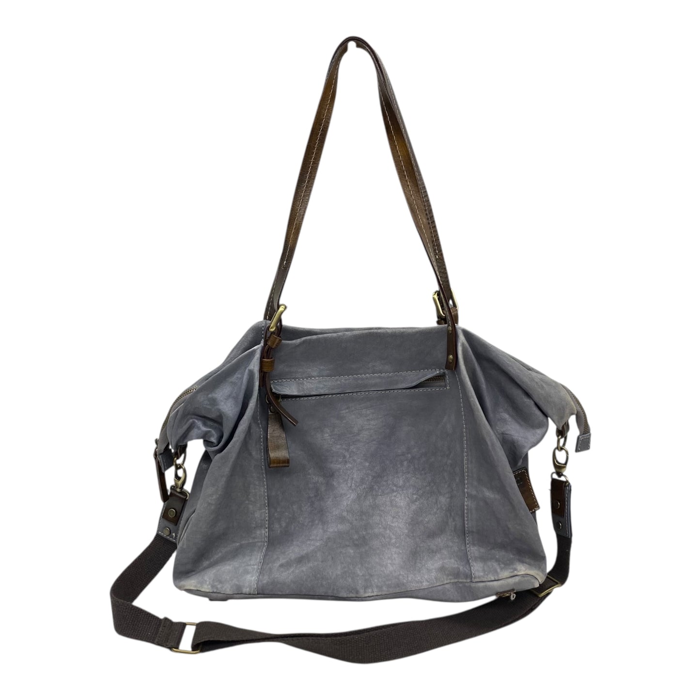 Handbag Leather By Cmc In Grey, Size:Medium
