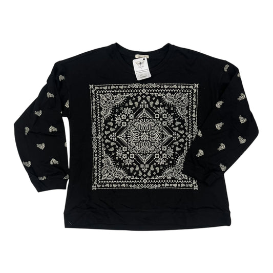 Top Ls By Cotton Bleu In Black, Size:S