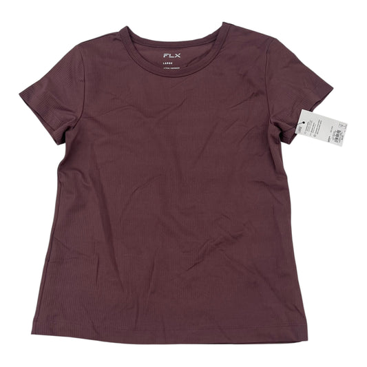 Athletic Top Ss By Flx In Purple, Size:L