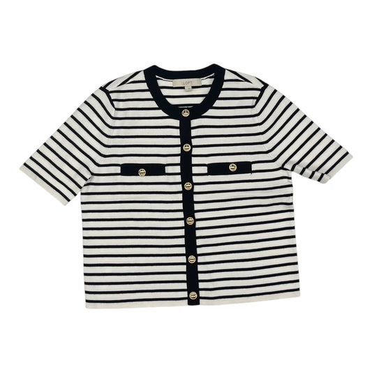 Cardigan By Loft In Black & White, Size:L