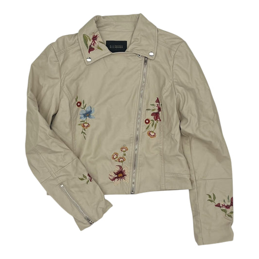 Jacket Moto By Blu Pepper In Cream, Size:S
