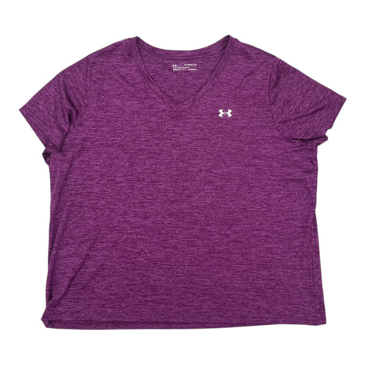Athletic Top Ss By Under Armour In Purple, Size:2X