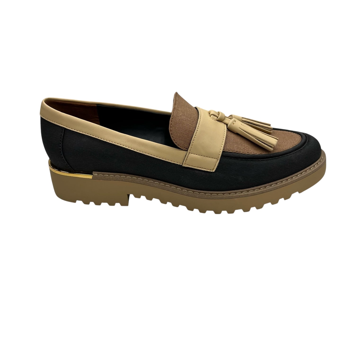 Shoes Flats By Franco Sarto In Black & Brown, Size:9