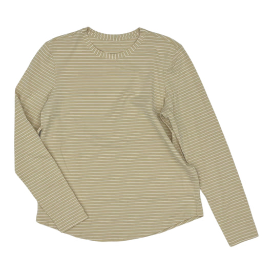 Athletic Top Ls Crewneck By Lululemon In Tan, Size:L