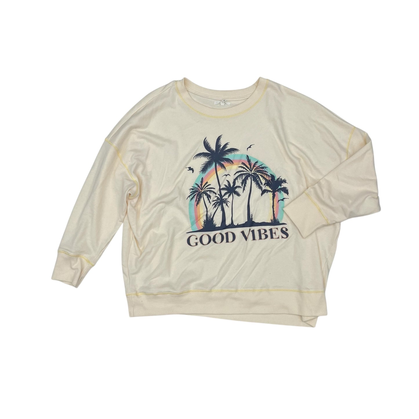 Sweatshirt Crewneck By Maurices In Yellow, Size:2X