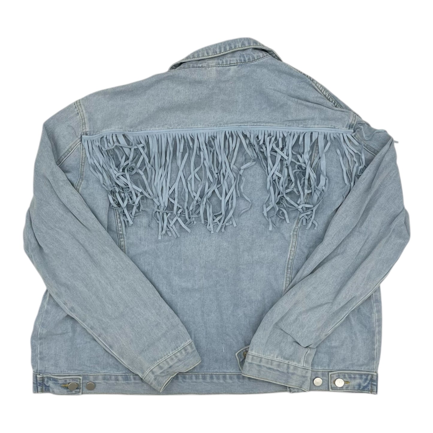 Jacket Denim By Pink Lily In Blue Denim, Size:Xxl