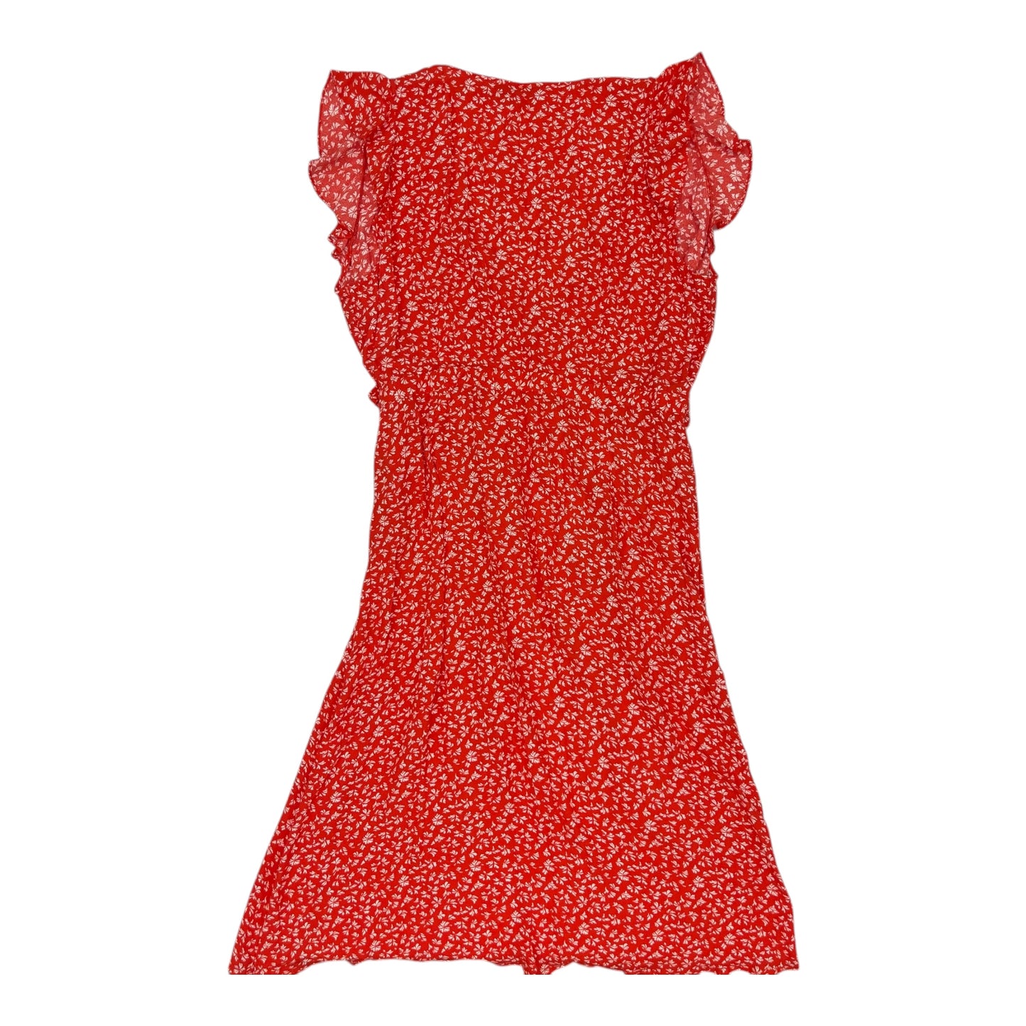 Dress Casual Midi By Loft In Red & White, Size:Xl