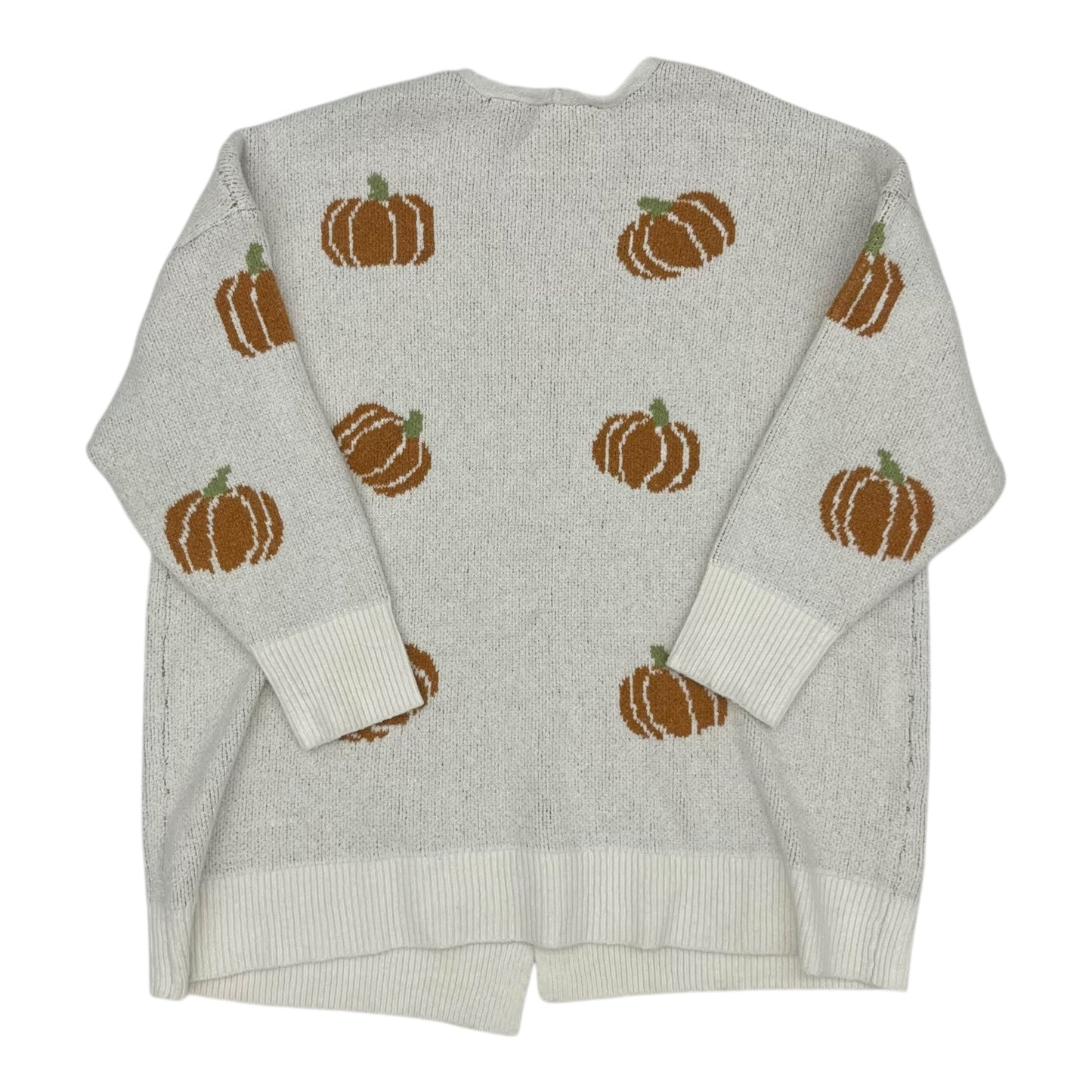 Sweater Cardigan By Maurices In Orange & Tan, Size:3X