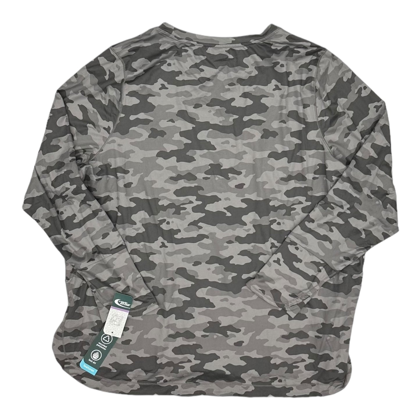 CAMOUFLAGE PRINT ATHLETIC TOP LS COLLAR by MTA PRO Size:2X