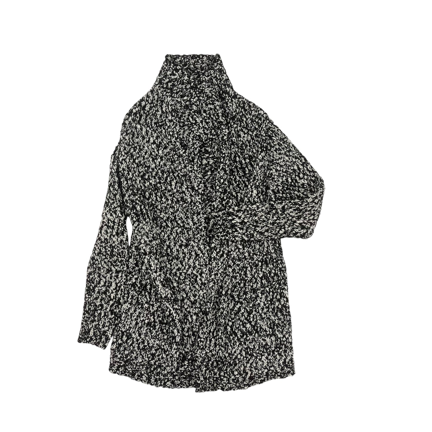 Cardigan By Clothes Mentor In Black & White, Size:M