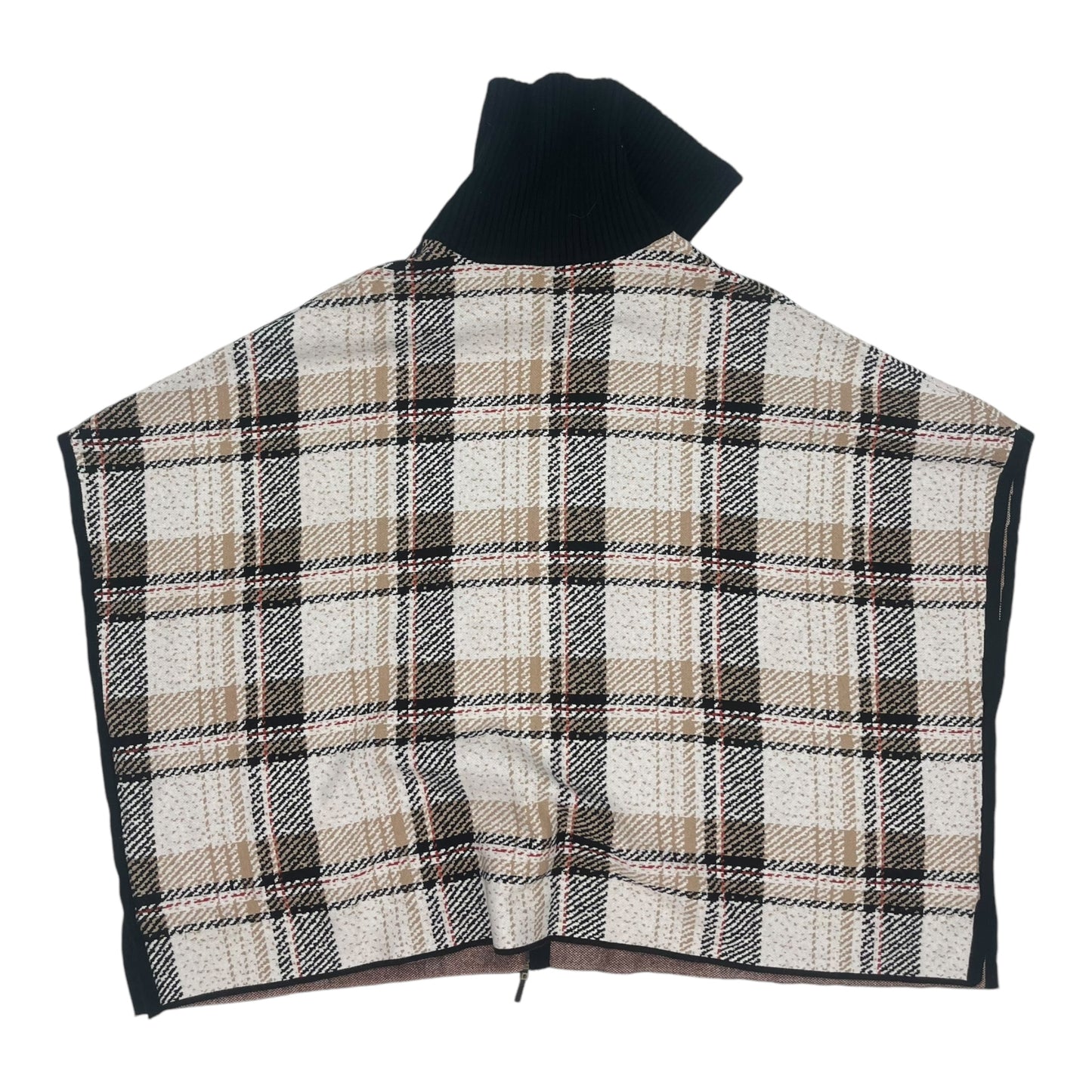 Poncho By Tahari By Arthur Levine In Plaid Pattern, Size:L