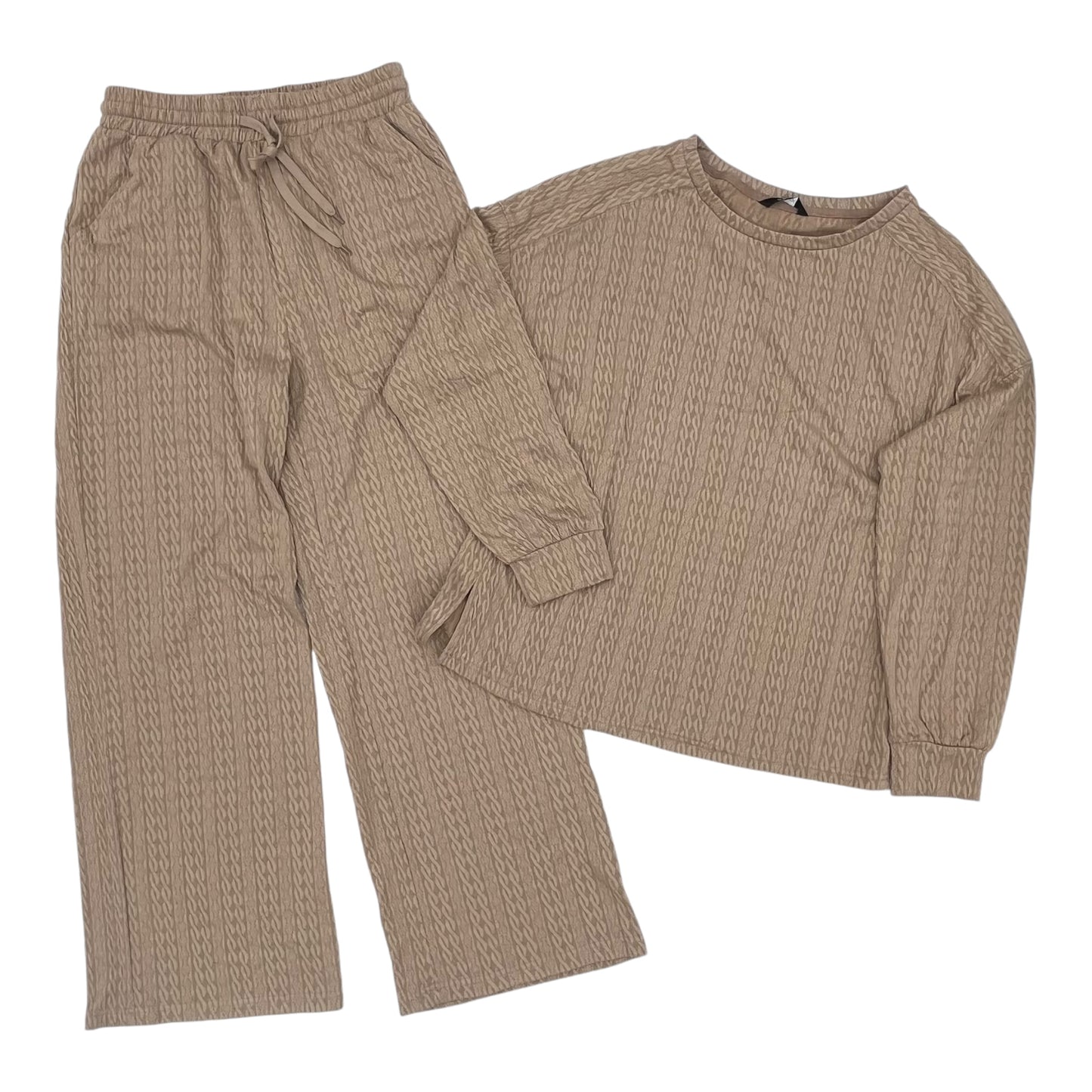 Pants Set 2Pc By Clothes Mentor In Tan, Size:M