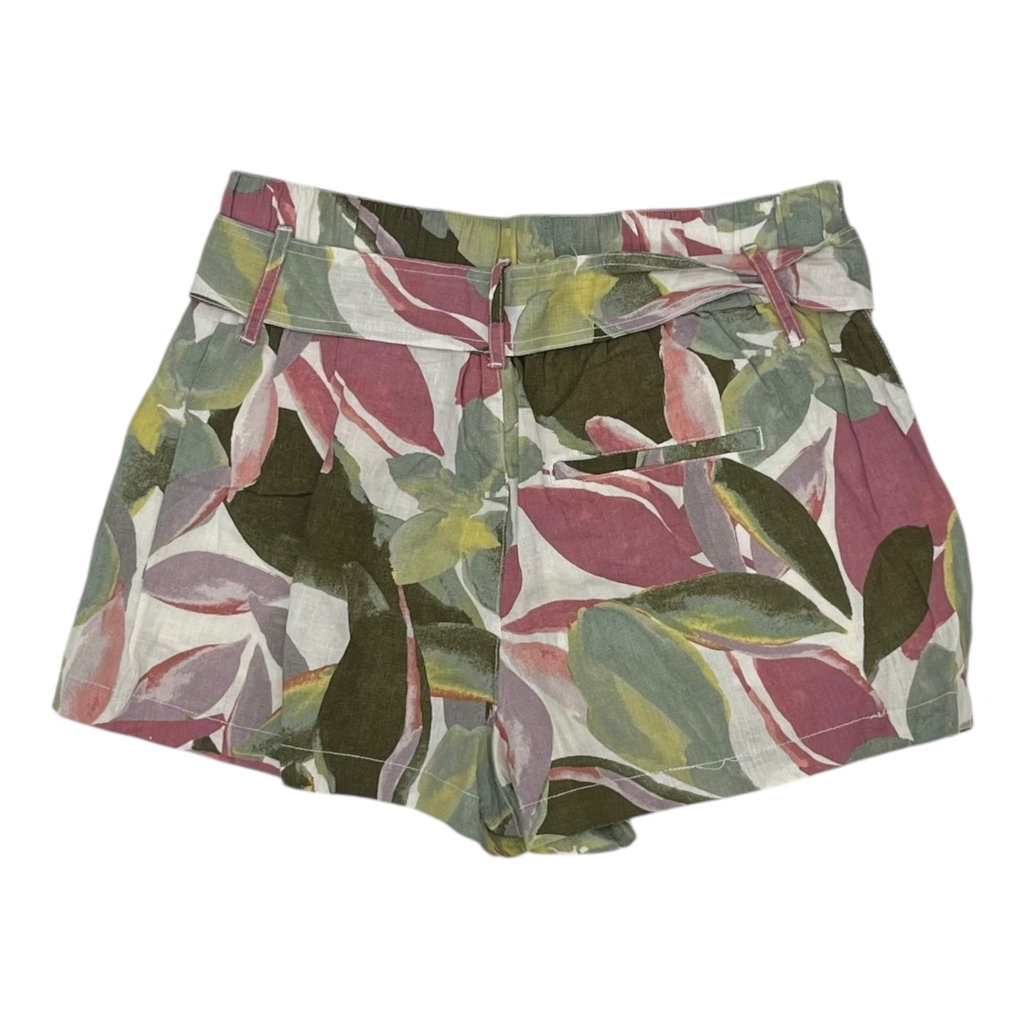 Shorts By Tahari By Arthur Levine In Green & Pink, Size:M